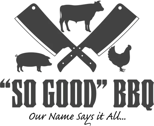 "So Good" BBQ Catering & Food Truck logo